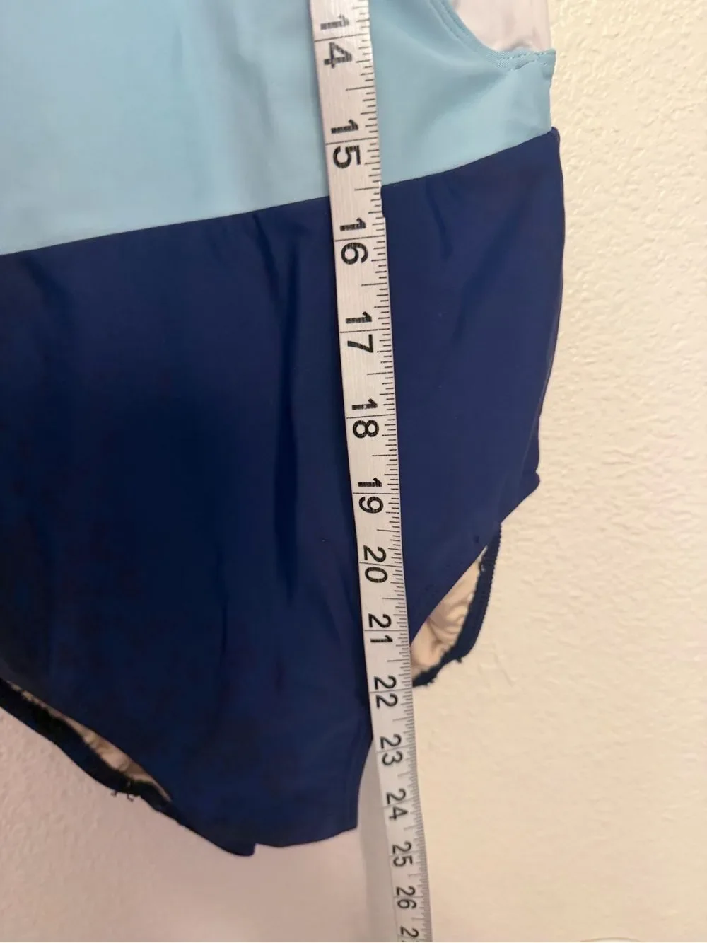 Five 5 Dance contemporary color block V-neck blue leotard SA-Small adult